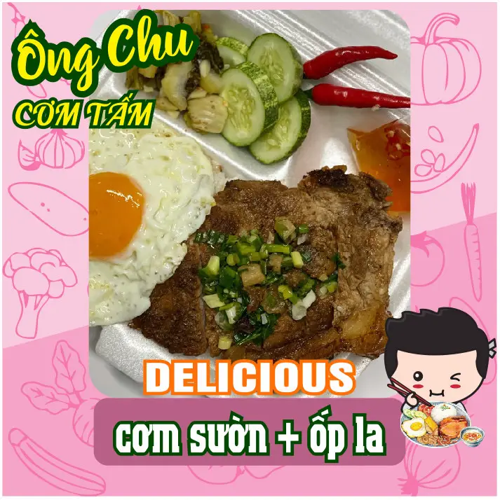 Hình ảnh Cơm sườn ốp la