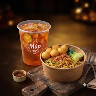 Hình ảnh Combo Mì Trộn Cá Viên + 1 Hồng Trà Tắc/Tắc Thái Xanh