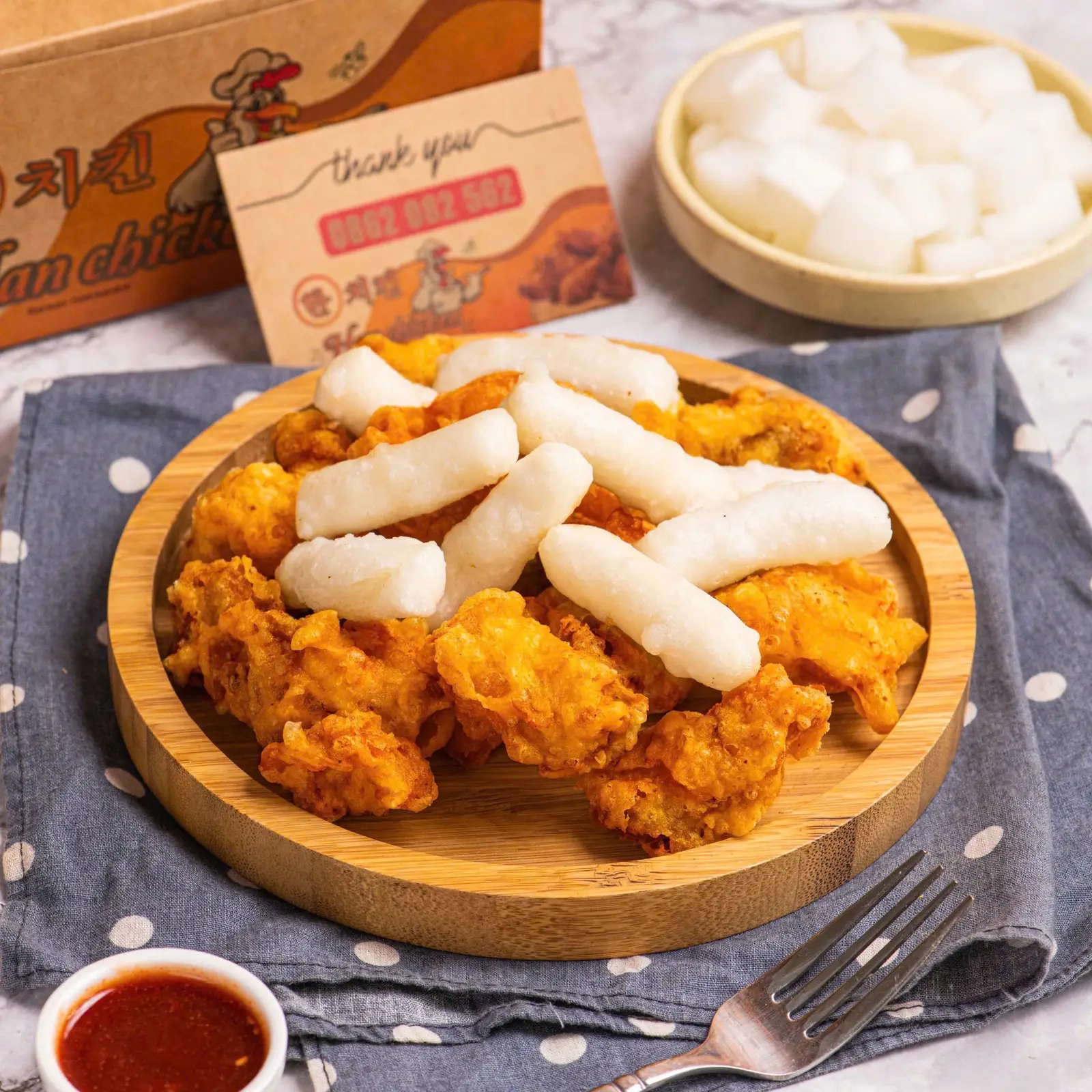 Hình ảnh Gà Popcorn Phô mai Trứng Muối (Size M)