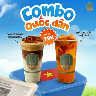 Hình ảnh Combo Quốc Dân (Trà Trái Cây Nhiệt Đới + Cà Phê Phindi Hạnh Nhân)