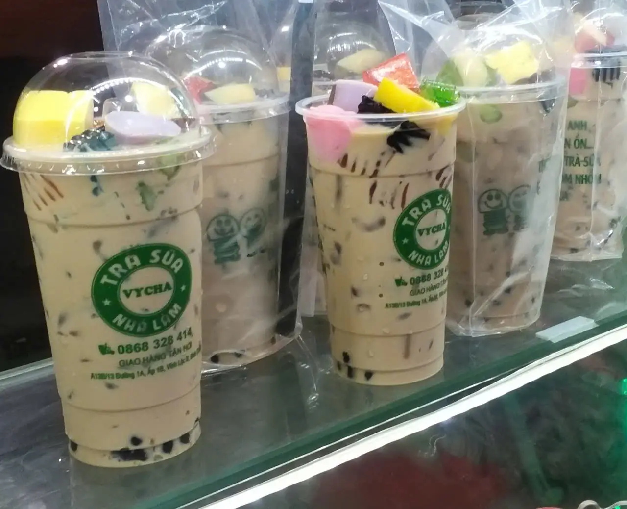 Hình ảnh trà sữa thập cẩm full topping +plan