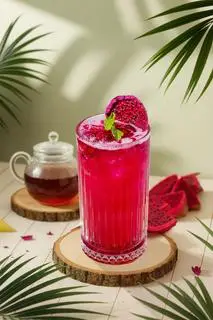 Hình ảnh Dâu chạng vạng - Strawberry dragon fruit tea - Trà