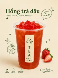 Hình ảnh hồng trà dâu 
