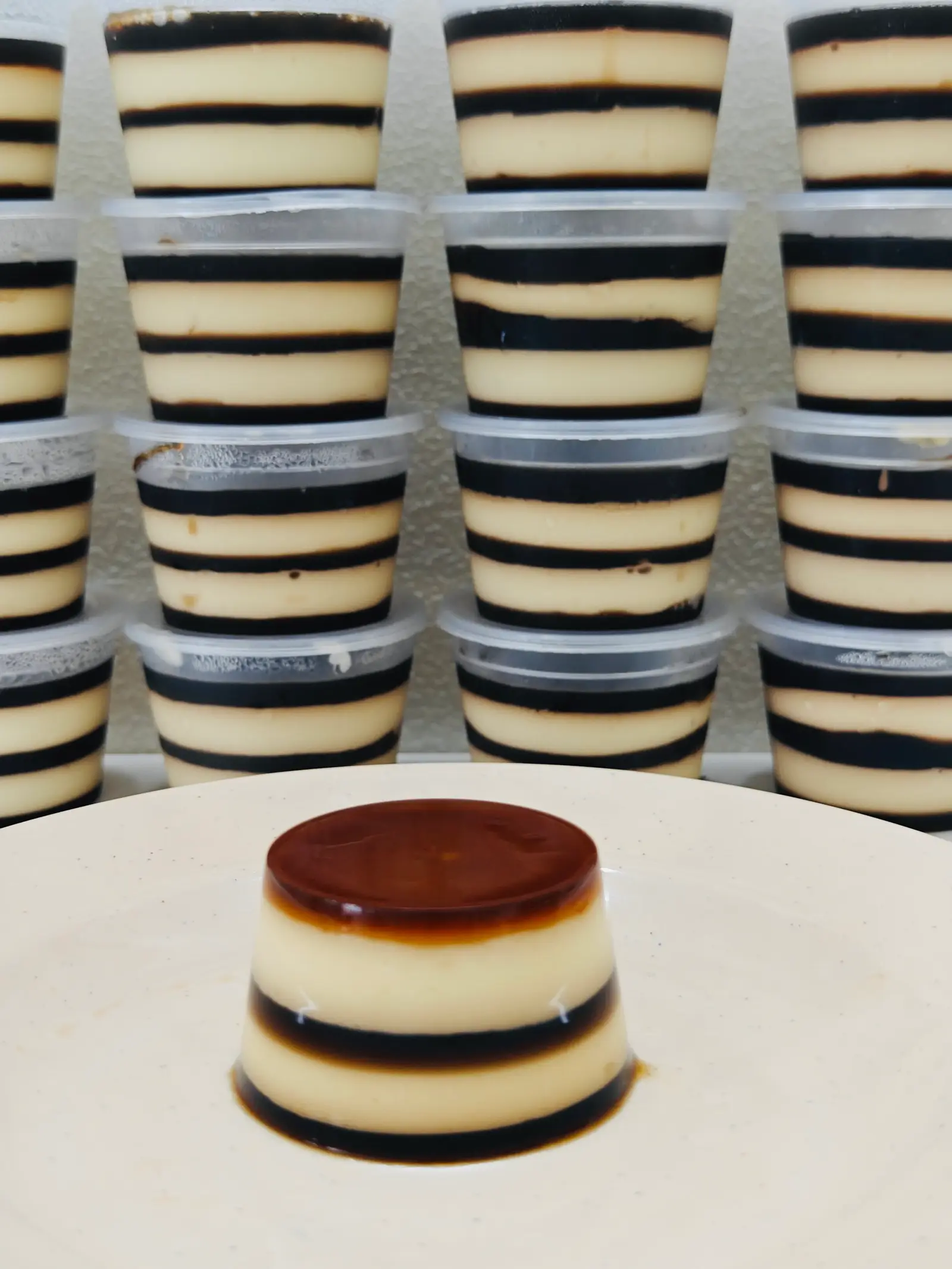 Hình ảnh Rau câu flan phô mai