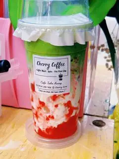 Hình ảnh Matcha latte dâu