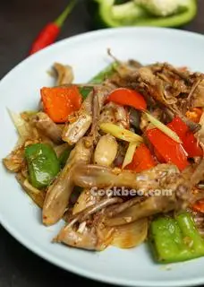Hình ảnh Lưỡi vịt xào sả ớt