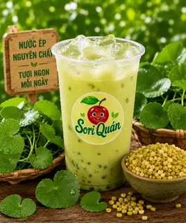 Hình ảnh Rau má đậu xanh ( ly khổng lồ )