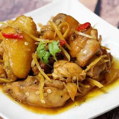 Hình ảnh Cơm gà kho gừng + Canh