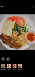 Hình ảnh Cơm sườn cọng bì chả