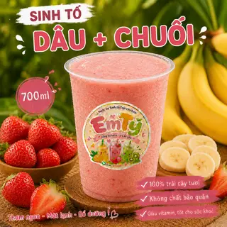 Hình ảnh Sinh tố Dâu + Chuối