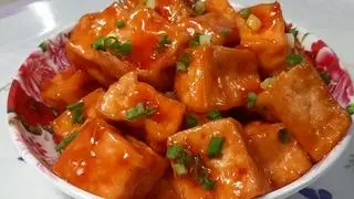 Hình ảnh đậu rán sốt cay 