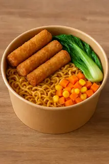 Hình ảnh Mì trộn Indomie nem chua rán
