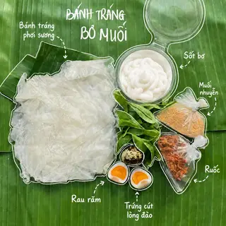 Hình ảnh Bánh tráng chấm bơ muối
