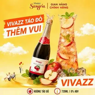 Hình ảnh Vivazz Sparkling Juice Táo đỏ 720 ml