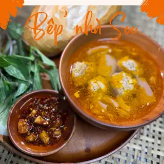 Hình ảnh Bánh Mì Xíu Mại Chấm 4 Viên + Da Heo Đà Lạt