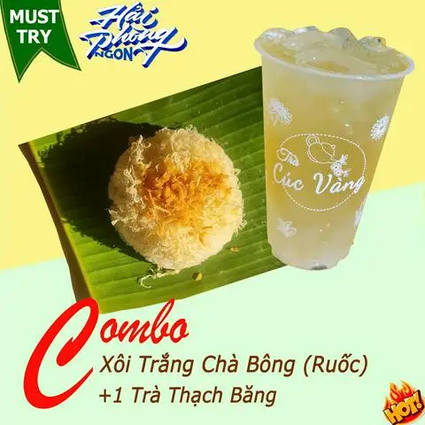 Hình ảnh Combo Xôi Chà Bông + Trà Thạch Băng