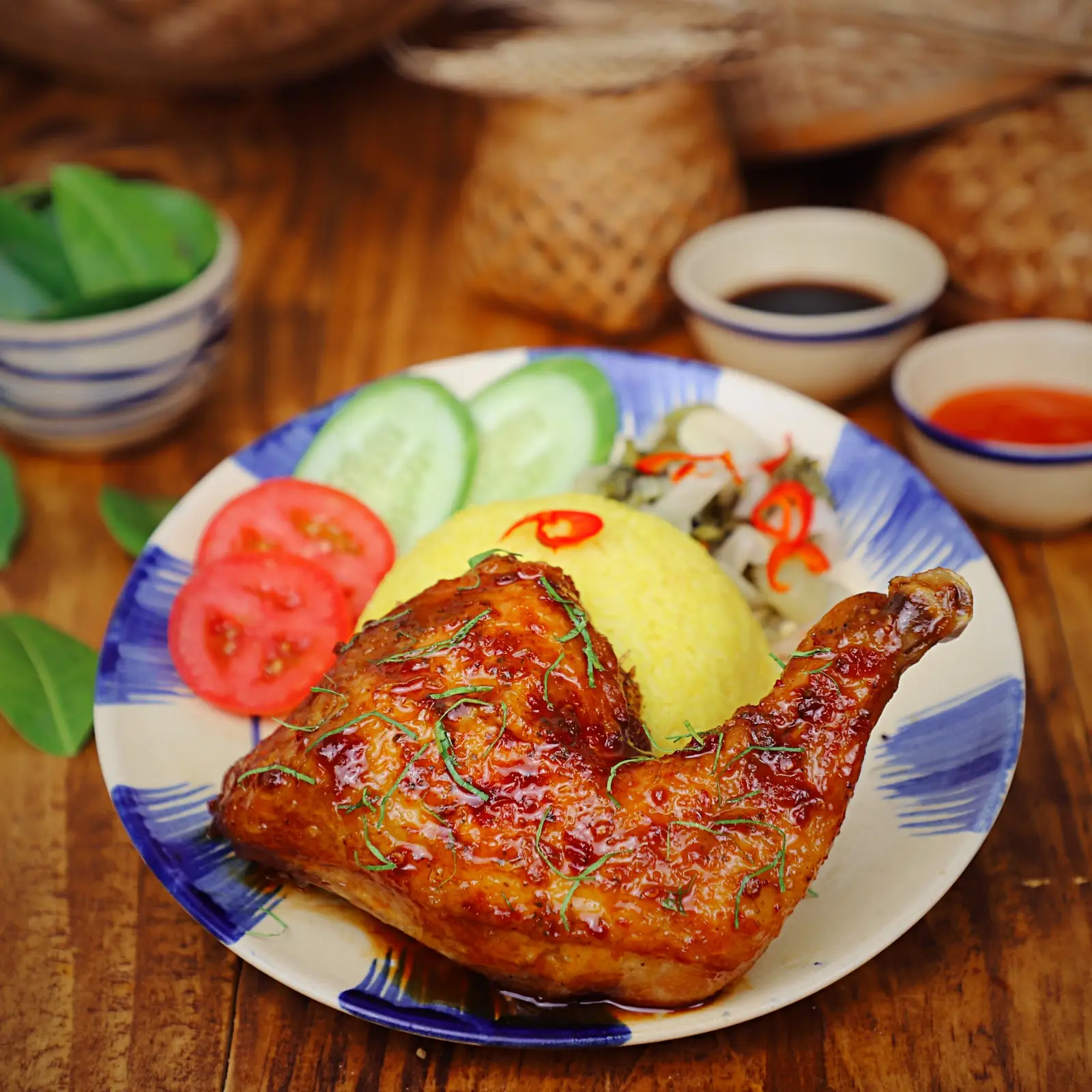 Hình ảnh Cơm Gà Sốt Lá Chanh (Lớn)