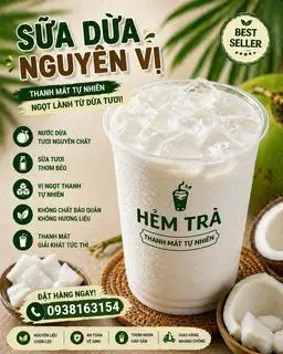 Hình ảnh sữa dừa nguyên vị
