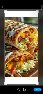 Hình ảnh tacos thịt xông khói + coca