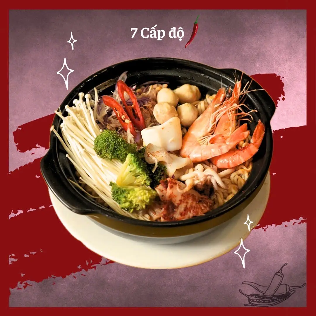 Hình ảnh Mì cay kim chi tôm
