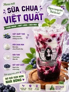 Hình ảnh Sữa chua việt quất 
