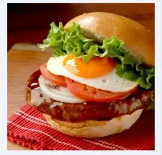 Hình ảnh Haburger bò trứng