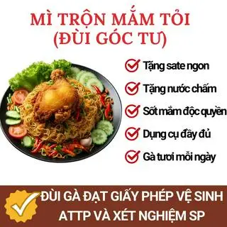 Hình ảnh Mì Trộn Đùi Gà Gốc Tư sốt mắm tỏi