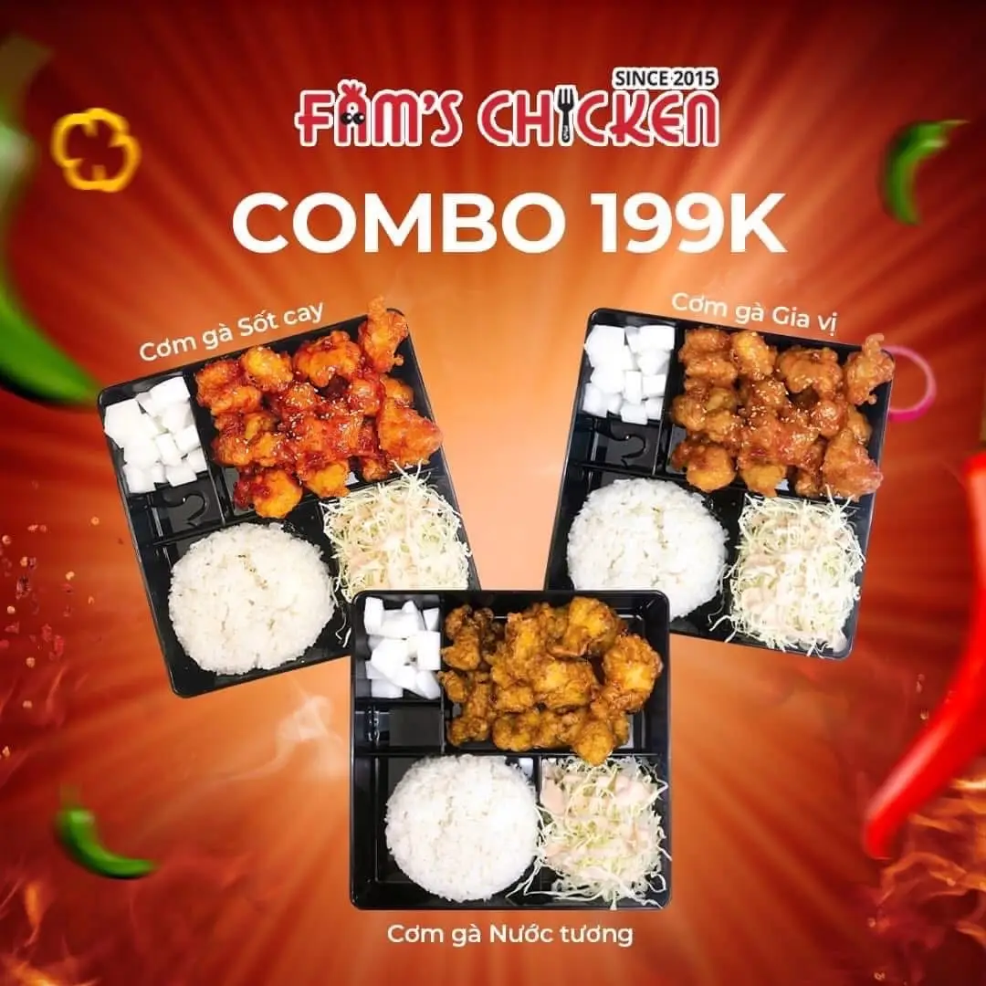Hình ảnh Combo 3 cơm gà