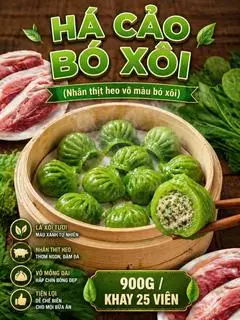 Hình ảnh há cảo bó xôi 