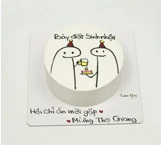 Hình ảnh Bánh kem vẽ bày đặt sinh nhật