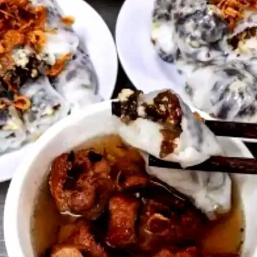 Hình ảnh Bánh cuốn nhân thịt - chả thịt nướng