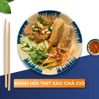 Hình ảnh BÁNH HỎI THỊT XÀO + CHẢ GIÒ