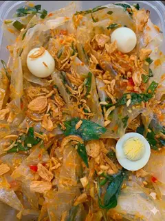Hình ảnh Bánh tráng hành phi sate