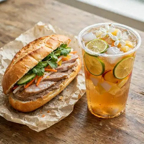 Hình ảnh Bữa Trưa Văn Phòng (Bánh Mì Chả Mỡ Pate + 1 Nước Topping)