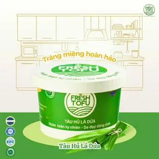 Hình ảnh Combo 5 hủ tàu hủ FreshToFu vị lá dứa