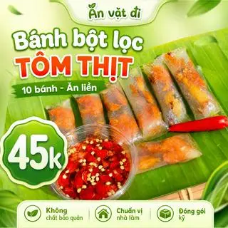 Hình ảnh Bánh bột lọc Huế Tôm Thịt (10 bánh) bánh chính ăn liền