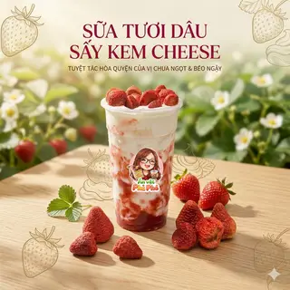 Hình ảnh Sữa Dâu Sấy Kem Cheese