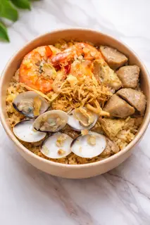 Hình ảnh Cơm rang hải sản - trà chanh