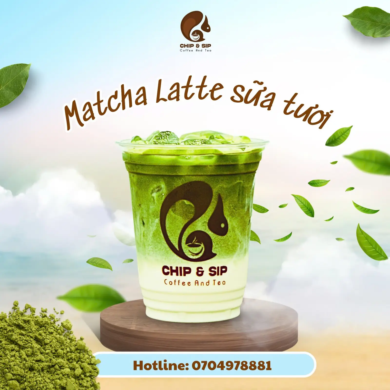 Hình ảnh Matcha latte sữa tươi