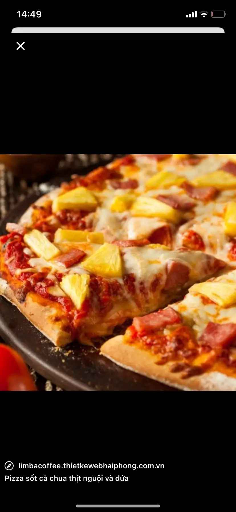 Hình ảnh Pizza bò dứa S