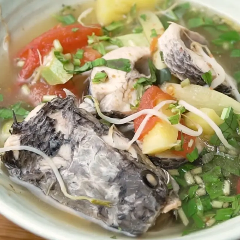 Hình ảnh Cơm+Canh Chua Đầu Cá Lóc