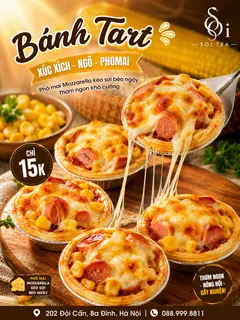 Hình ảnh Bánh Tart Xúc Xích Ngô Phomai