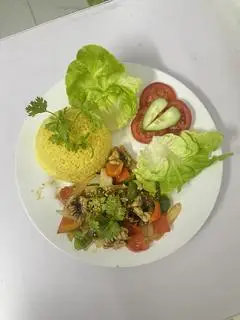 Hình ảnh Cơm mực xào chua ngọt