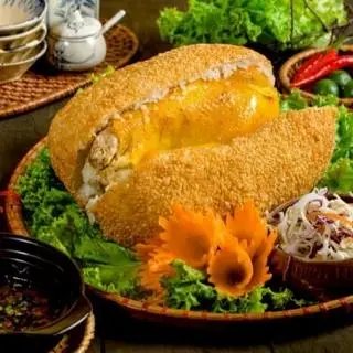 Hình ảnh Gà ta bó xôi chiên 1/2 con+ nộm +rau thơm gia vị chấm 
