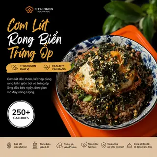 Hình ảnh Cơm trộn rong biển trứng eatclean