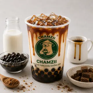 Hình ảnh Sữa tươi trân châu đường đen
