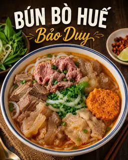 Hình ảnh Bún bò nạm chả