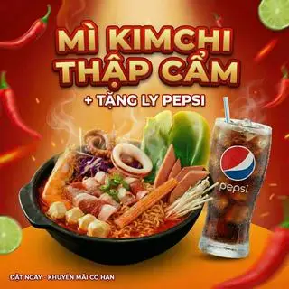 Hình ảnh Mì kim chi - thập cẩm đặc biệt - ly Coca 360ml