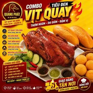 Hình ảnh Vịt Quay Quang Phát Sốt Tiêu Đen Gia Truyền + Nước Xốt Thần Thánh Siêu Ngon