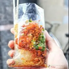 Hình ảnh bánh tráng tôm rim hành